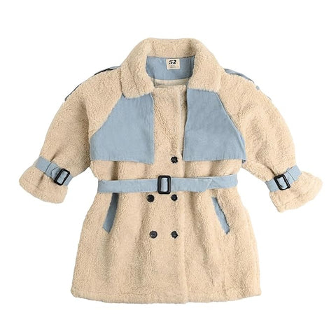 Warm Fur Woolen Winter Party Long Overcoat Jacket