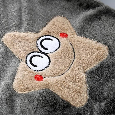 Kid's Smiling Star Warm Fleece Pullover Sweatshirt Hoodie  and Jogger Set