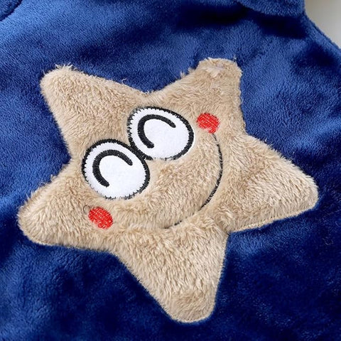 Kid's Smiling Star Warm Fleece Pullover Sweatshirt Hoodie  and Jogger Set