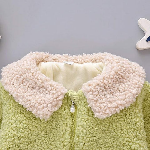 Girl's Winter Warm Zipper Fur Jacket Coat Party Outerwear