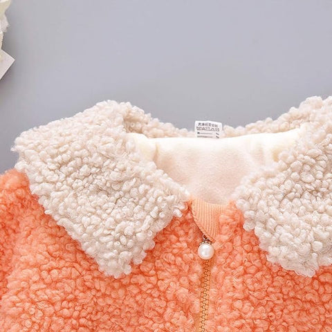 Girl's Winter Warm Zipper Fur Jacket Coat Party Outerwear