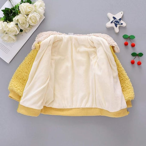 Girl's Winter Warm Zipper Fur Jacket Coat Party Outerwear