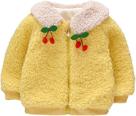 Girl's Winter Warm Zipper Fur Jacket Coat Party Outerwear