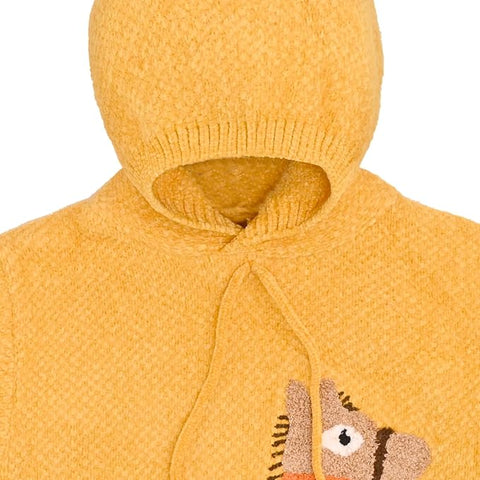 Solid Wool Kid's Full Sleeve Warm Winter Sweater Hoodie Sweatshirt Pullover