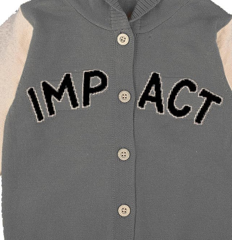 Kid's Jungle Animal Warm Wool Knitted Front Open Hoodie Sweater Cardigan