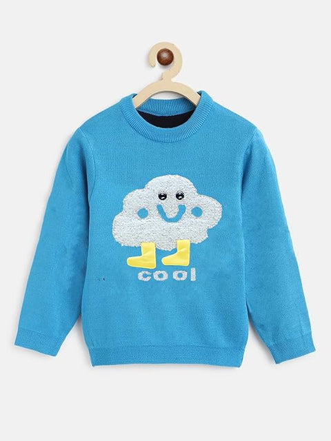Kid's Cartoon Soft Fur Woollen Winter Pullover Sweater