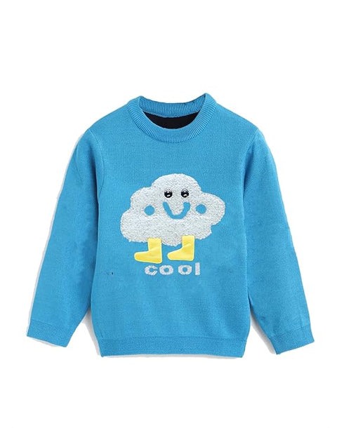 Kid's Cartoon Soft Fur Woollen Winter Pullover Sweater