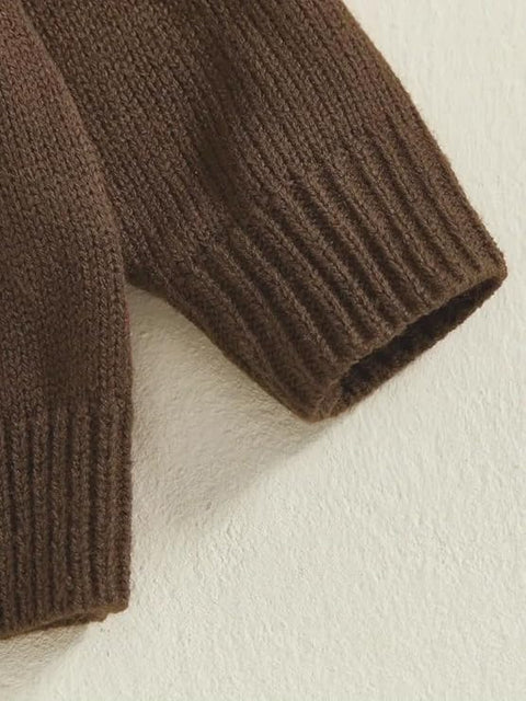 Kid's Cartoon Soft Fur Woollen Winter Pullover Sweater