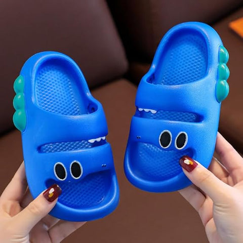 Cute Froggy Cartoon Kids Open Toe Slip on Clogs Sandal Slipper Slide