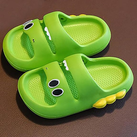 Cute Froggy Cartoon Kids Open Toe Slip on Clogs Sandal Slipper Slide