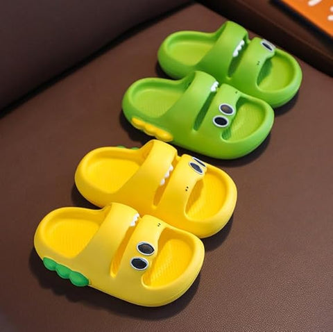 Cute Froggy Cartoon Kids Open Toe Slip on Clogs Sandal Slipper Slide