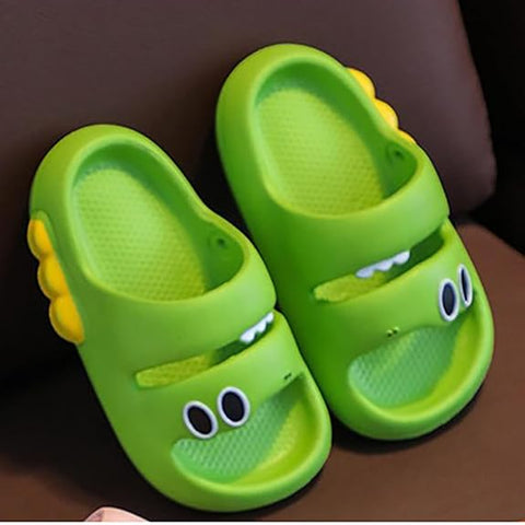 Cute Froggy Cartoon Kids Open Toe Slip on Clogs Sandal Slipper Slide