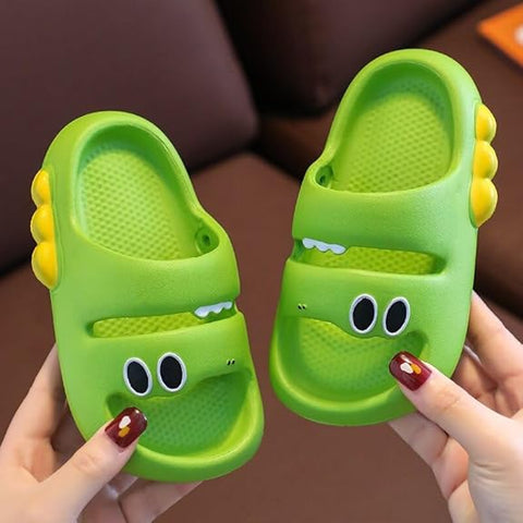 Cute Froggy Cartoon Kids Open Toe Slip on Clogs Sandal Slipper Slide
