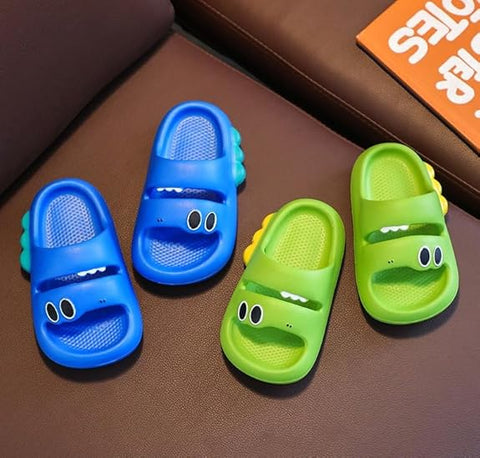 Cute Froggy Cartoon Kids Open Toe Slip on Clogs Sandal Slipper Slide