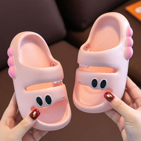Cute Froggy Cartoon Kids Open Toe Slip on Clogs Sandal Slipper Slide