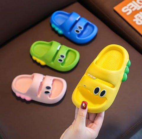 Cute Froggy Cartoon Kids Open Toe Slip on Clogs Sandal Slipper Slide