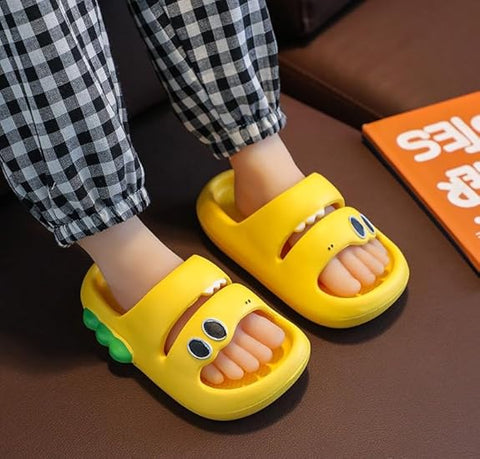 Cute Froggy Cartoon Kids Open Toe Slip on Clogs Sandal Slipper Slide