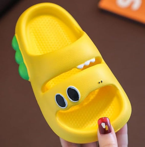 Cute Froggy Cartoon Kids Open Toe Slip on Clogs Sandal Slipper Slide