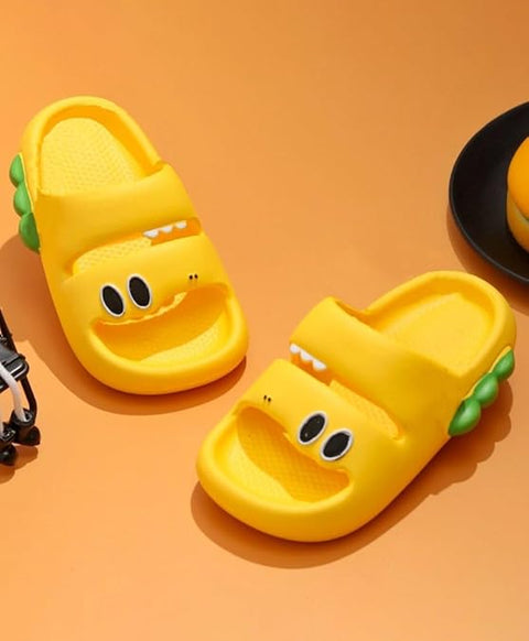 Cute Froggy Cartoon Kids Open Toe Slip on Clogs Sandal Slipper Slide