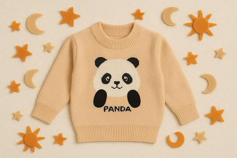 Kids Knitted Warm Panda Sweater Pullover