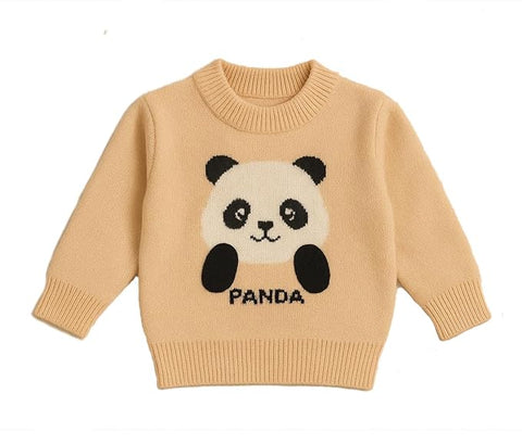Kids Knitted Warm Panda Sweater Pullover