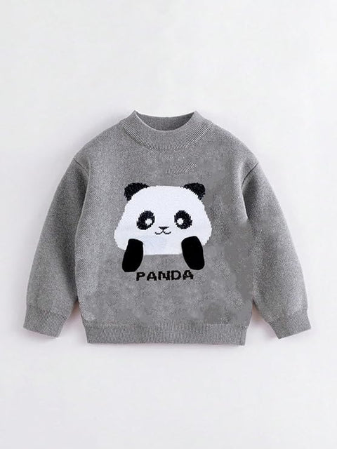 Kids Knitted Warm Panda Sweater Pullover