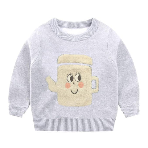 Kid's Full Sleeve Hot Chocolate Warm Woolen Winter Pullover Sweater