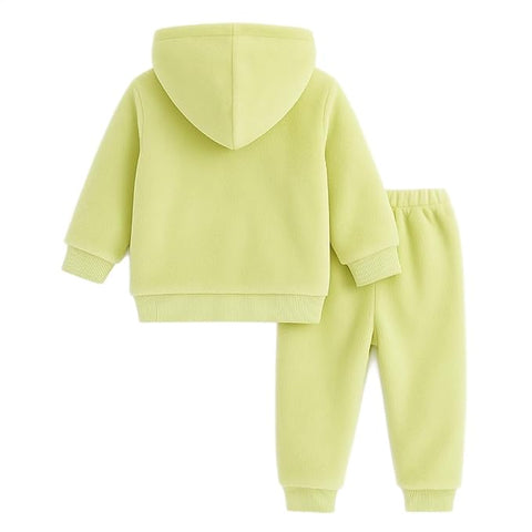 Kid's Smiling Star Warm Fleece Pullover Sweatshirt Hoodie  and Jogger Set