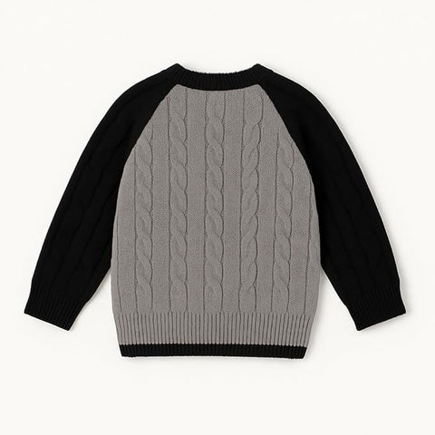 Boy's Classy Stripe Full Sleeve Warm Woollen Pullover Sweater