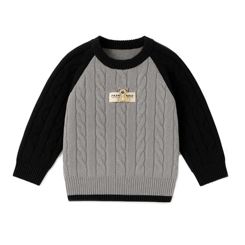 Boy's Classy Stripe Full Sleeve Warm Woollen Pullover Sweater