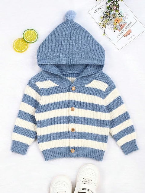 Kid's Full Sleeve Elephant Design Flat Knit Winter Woollen Sweater
