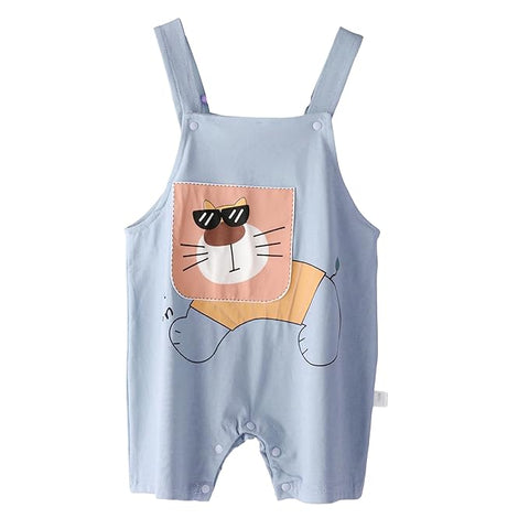 Kids Lion Dungaree Shorts with T-shirt