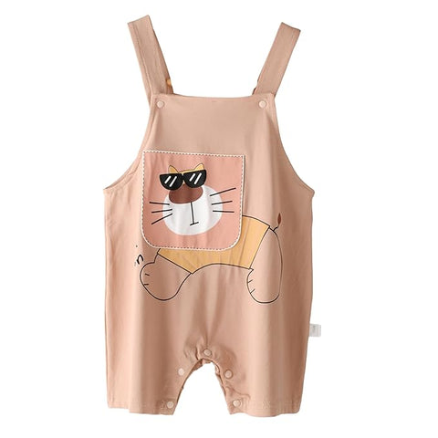 Kids Lion Dungaree Shorts with T-shirt