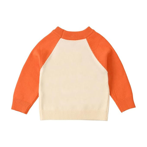 Kid's 3D Dog Print Flat Knit Woolen Sweater Pullover