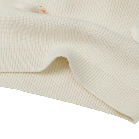 Girls Cute 3D Duck Cartoon Winter Sweater Warm Woolen Pullover