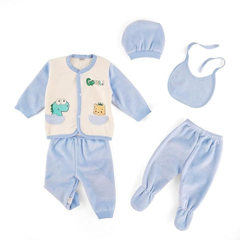 Newborn Soft Warm Winter 5 Piece Gift Set for Baby Boy & Girl