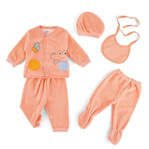 Newborn Soft Warm Winter Little Dinosaur 5 Piece Gift Set for Baby Boy & Girl
