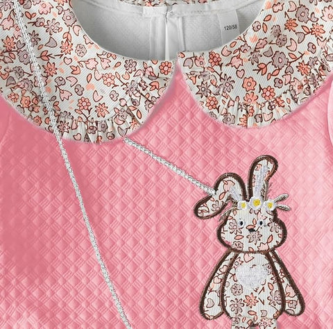 Warm Classy Peter Pan Collar Girl's Winter Party Midi Dress with Fur Plush Sling Bag