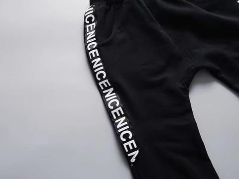 Kids Cartoon Print Sweatshirt & Joggers Set