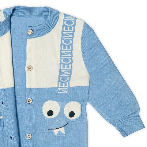 Kids Woollen Front-open Footless Winter Baby Romper