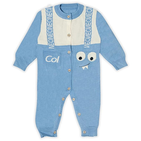 Kids Woollen Front-open Footless Winter Baby Romper
