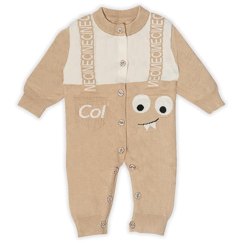 Kids Woollen Front-open Footless Winter Baby Romper