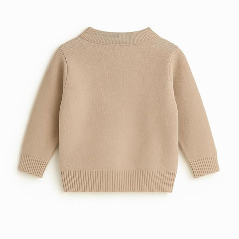 Boys Winter Warm Woolen Cartoon Sweater with Detachable Collar