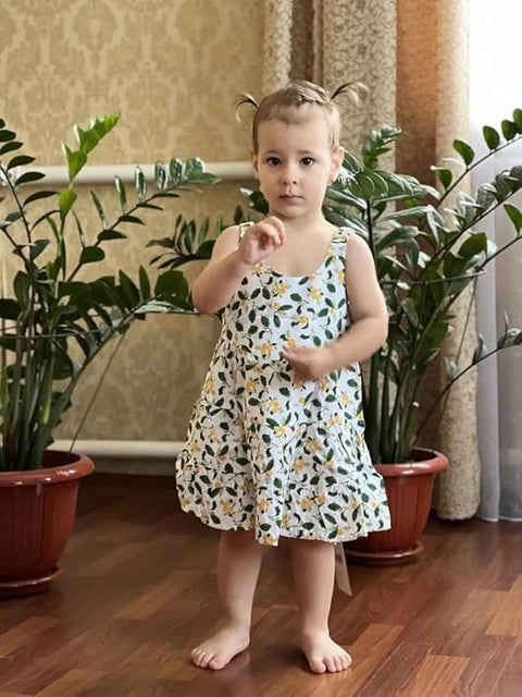 Girl's Knee Length Frock Dress