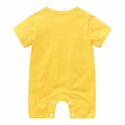 Half Sleeve Pure Cotton Cartoon Printed Onesie Romper Bodysuit for Newborn to Infant Kids