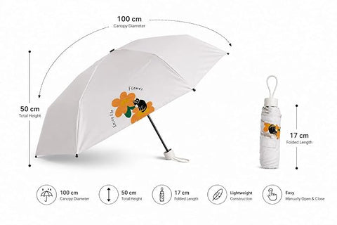 Cat 5 Fold Compact EVA Umbrella with Carry Cover