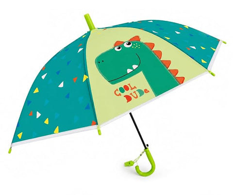 Kids Auto Open Dinosaur Rain Umbrella