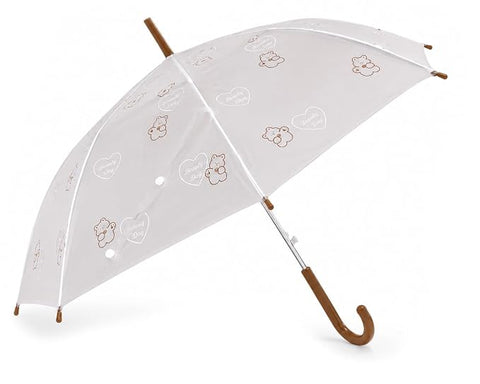 Minimalist Heart Cute Print J Handle Stick Umbrella