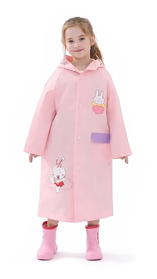 Kids Pink Bunny Raincoat