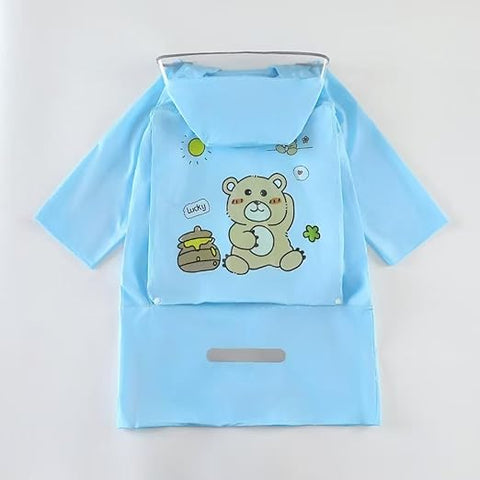 Kids Blue Hooded Raincoat